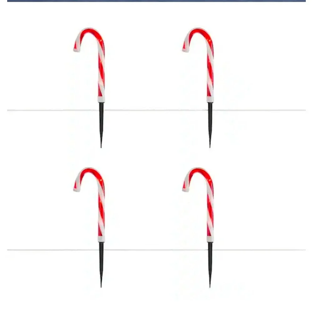 Home Accents Holiday 16.5 in LED Candy Cane Pathway Lights 8 Pack Indoor Outdoor